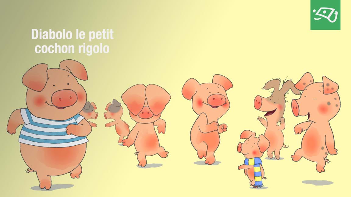 Diabolo le petit cochon rigolo