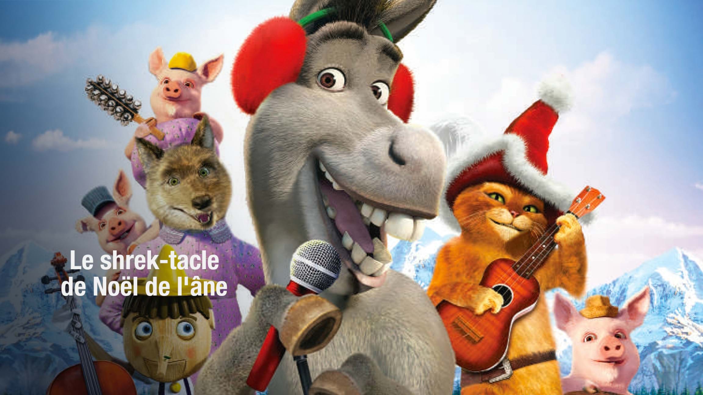 Le shrek-tacle de Noël de l'âne