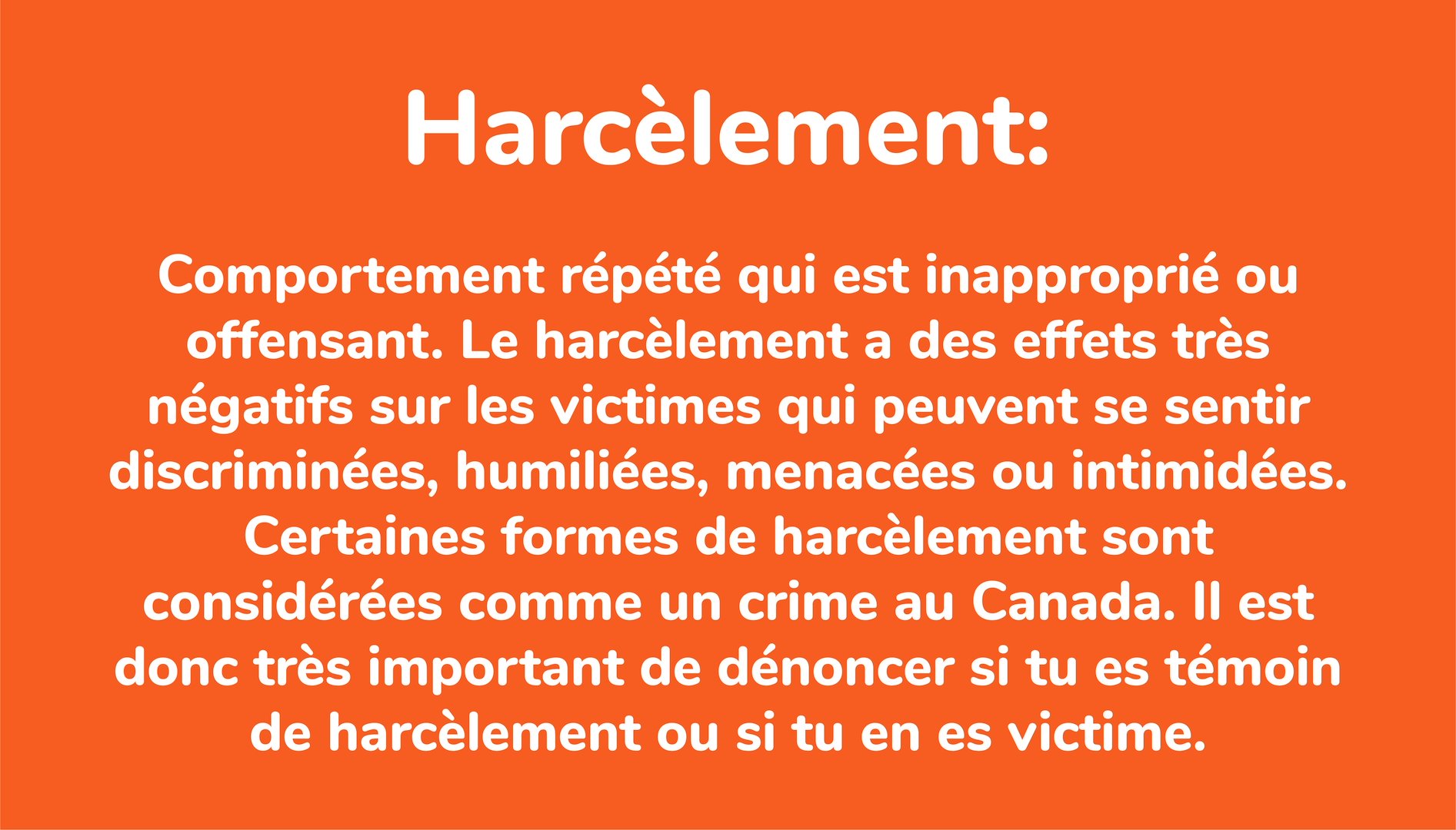 Harcèlement 😲