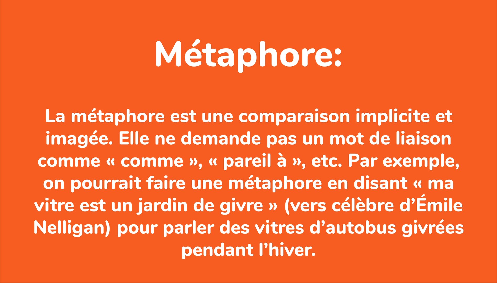 Cest quoi une métaphore exemple ? - Claude